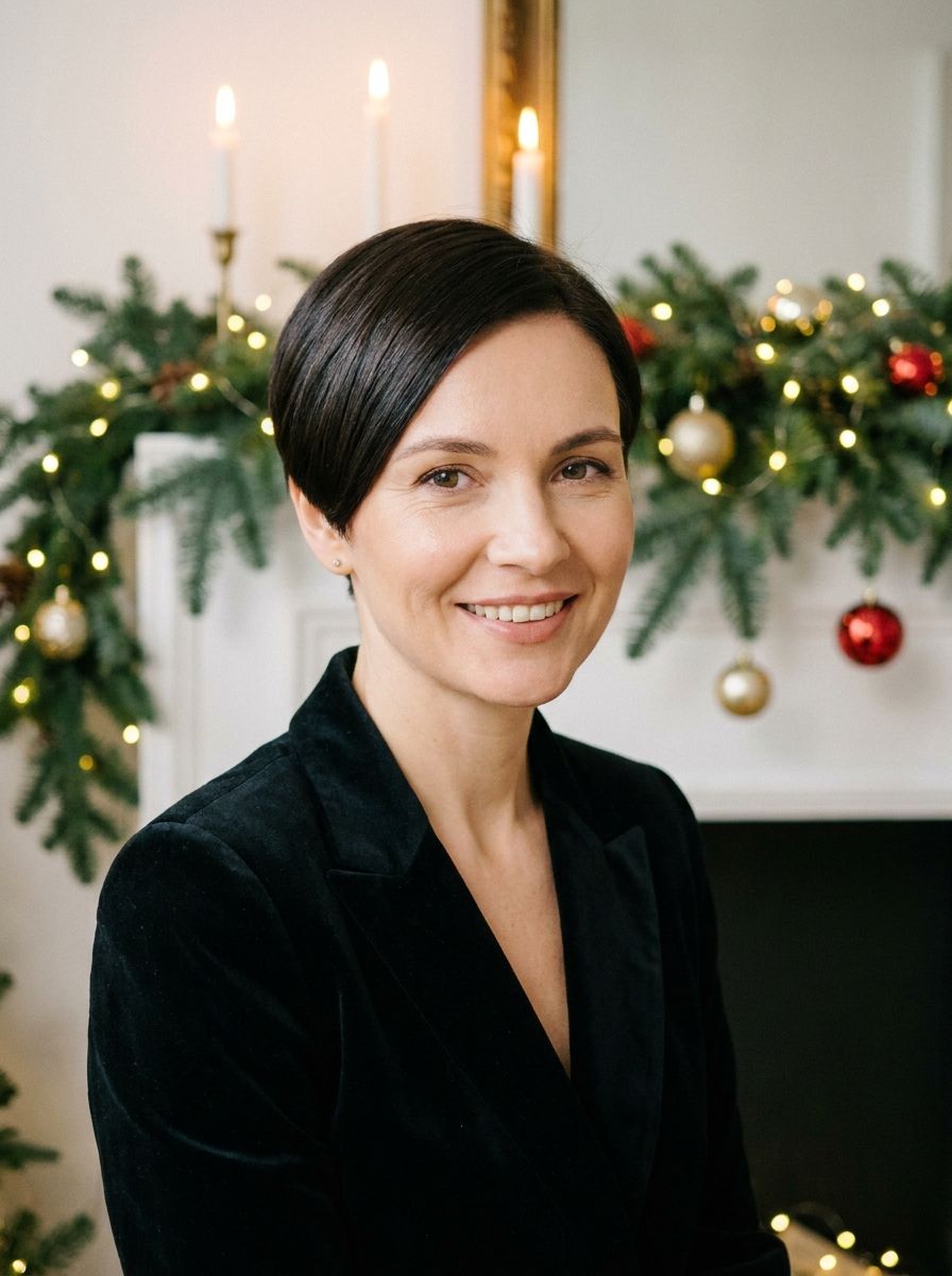 Pixie Cut mit glattem Glanz-Finish - Weihnachtsfrisuren